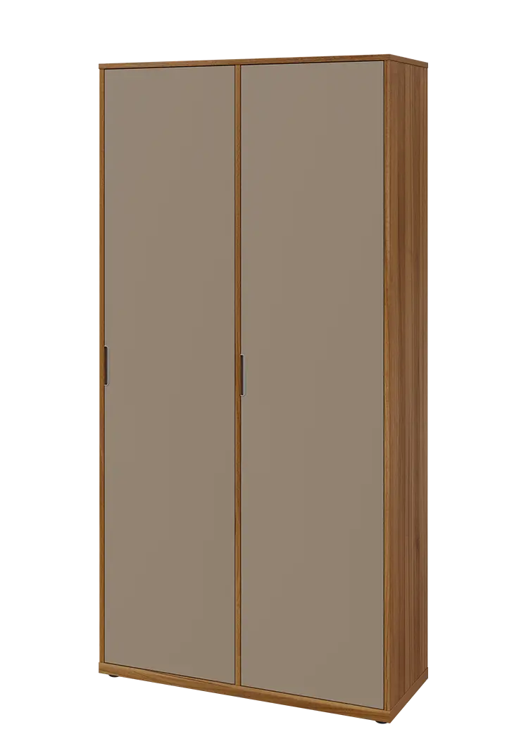 KSR6-81 P skříň šatní, 2x výsuvné ramínko, 2053x1022x400 mm, provedení pravé, ořech světlý/latte